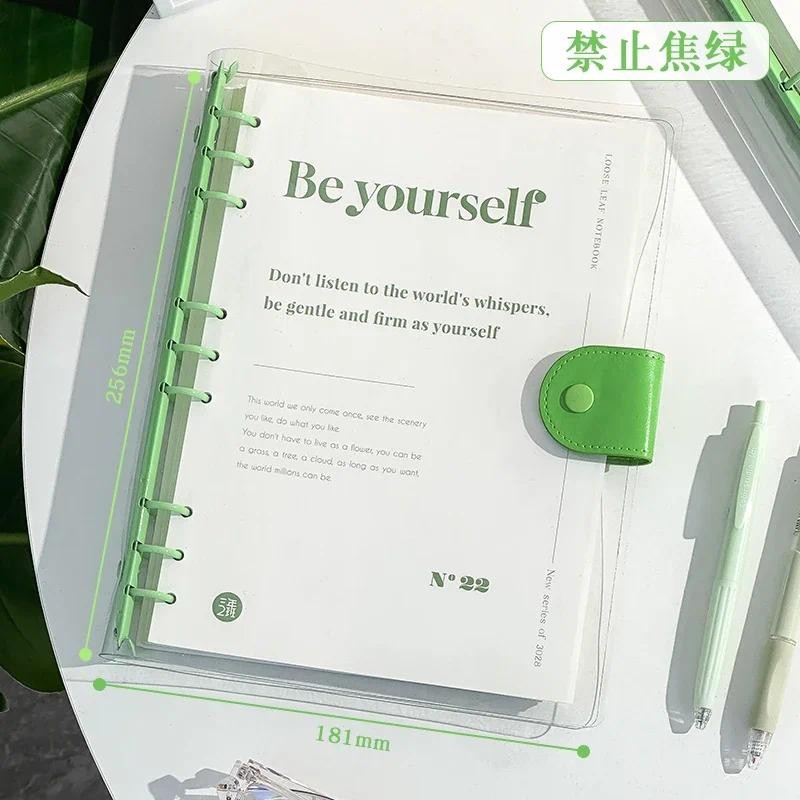 

A5/B5 binder notebook Simple detachable transparent loose-leaf notebook Checkers/Blanks/Lines refill paper hojas para carpeta