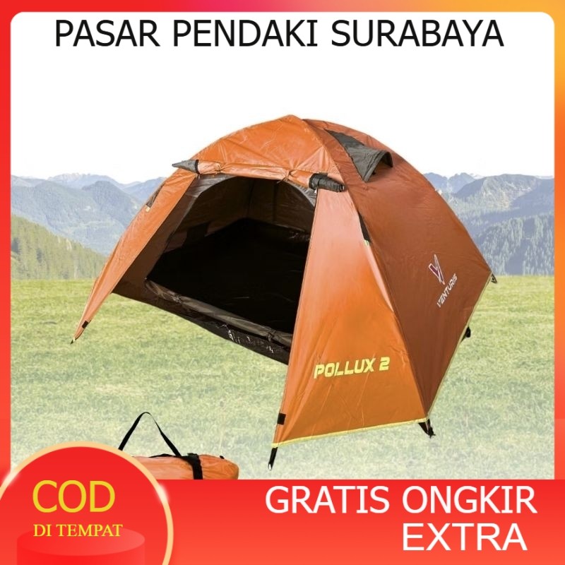 TENDA POLLUX 2 ORANG FRAME ALLOY WATERPROOF