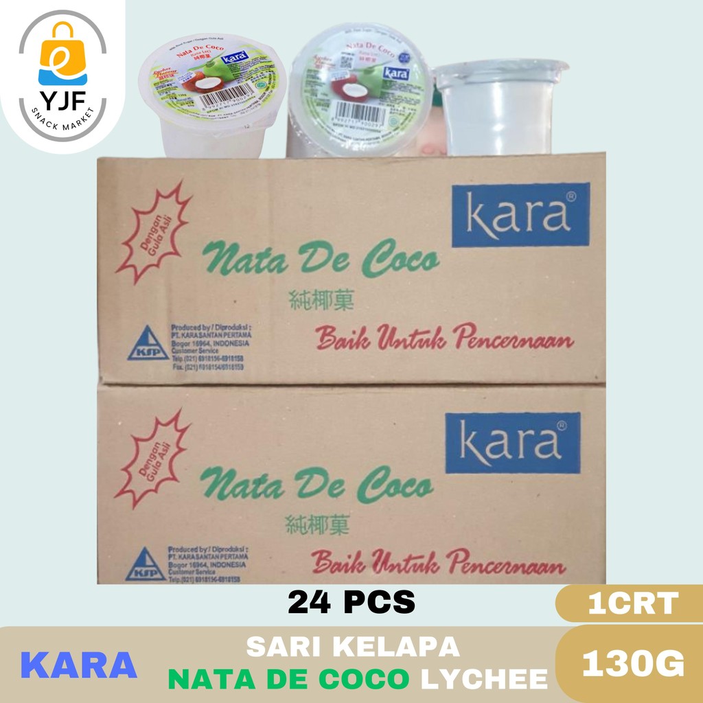 

Kara Sari Kelapa Nata De Coco Lychee/ Leci Cup 1 Carton 130g