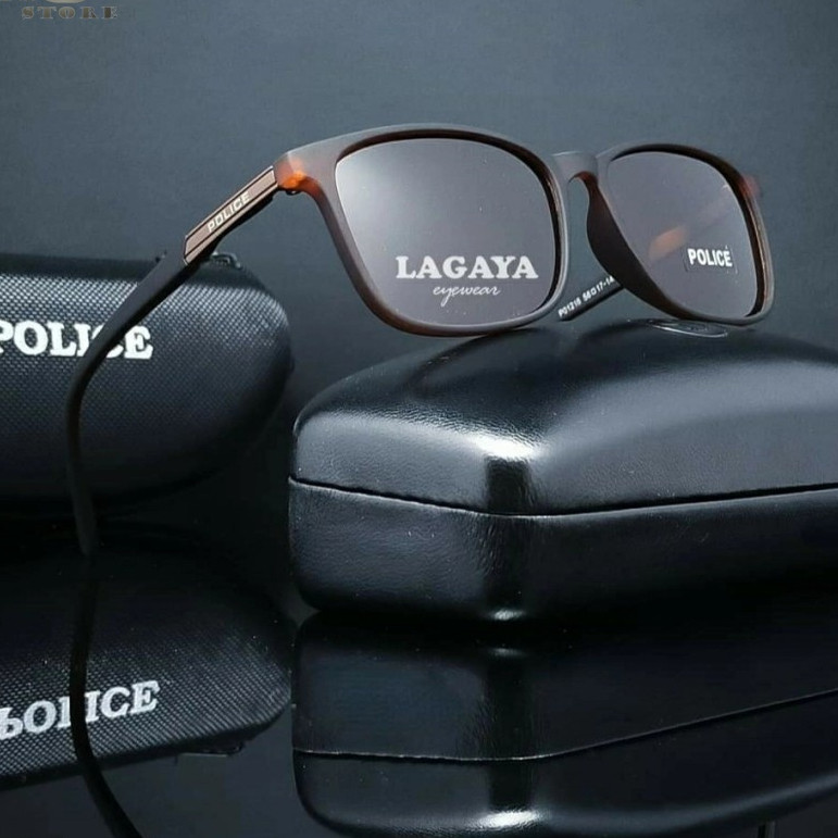 Kacamata Police Polaroid / Kacamata Hitam Police Bisa digunkan Siang dan Malam / Kacamata Hitam Pria