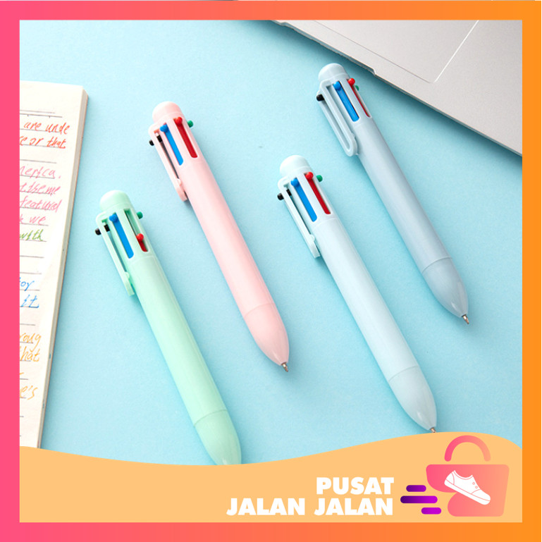 

PJJ - S5979 Pulpen Warna Mekanik Pastel Color / 6 In 1 Warna Pulpen Multicolor / Pulpen Warna Warni / Pulpen Sekolah Multicolor
