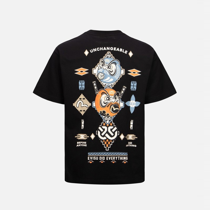 (HOT) EVISU KAOS Kemeja Tercetak Roda Kebijaksanaan Musim Semi 2025