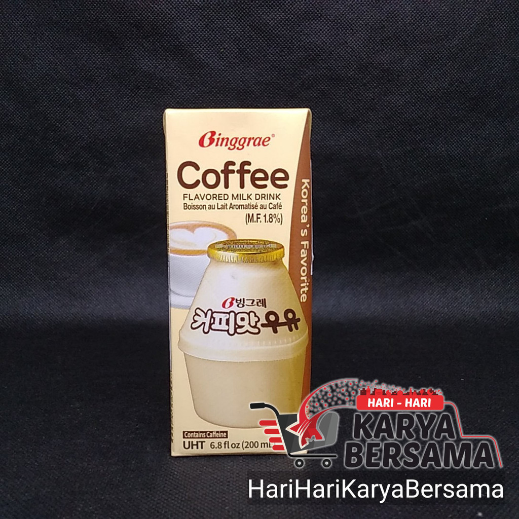 

MINUMAN BINGGRAE COFFEE FLAVORED MILK DRINK UHT SUSU RASA KOPI 200ML