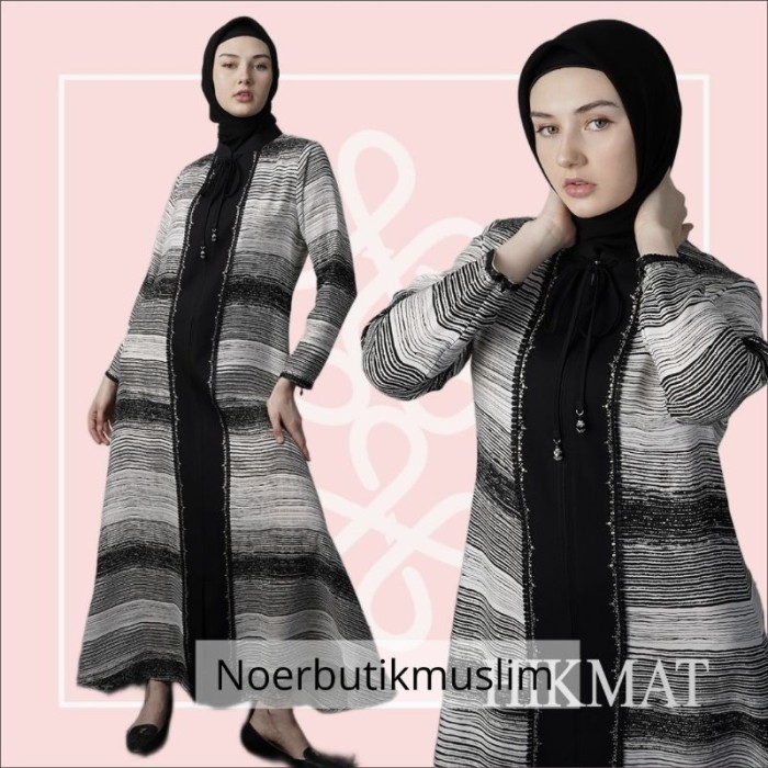 Hikmat Fashion Original A3385-06 Abaya Hikmat  noerbutikmuslim Gamis