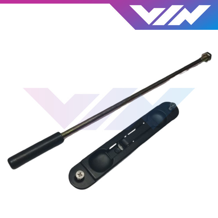 Flush Bolt Dekkson 508 Oval Grendel Slot Tanam Pintu Swing Hitam