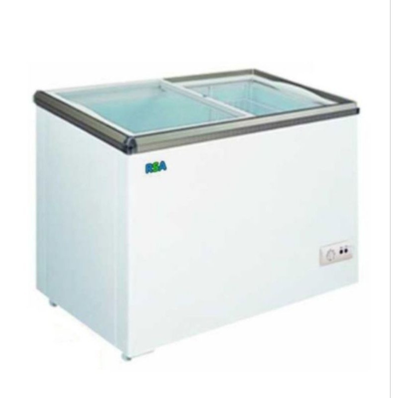 RSA XS-200 Freezer Box, Chest Freezer, Frozen Food, Sliding Cooler Box Kaca Geser 200 Liter(171 Liter nett) #0823