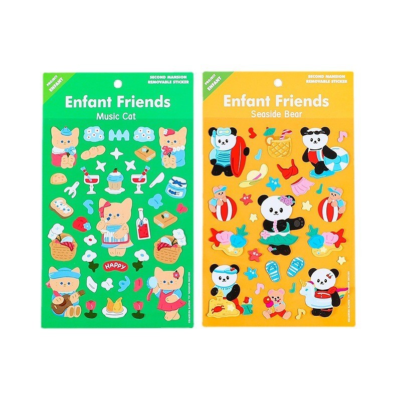 

1 Lembar Sticker Deco Stiker Dekorasi PVC untuk Scrapbook Photocard - ENFANT FRIENDS