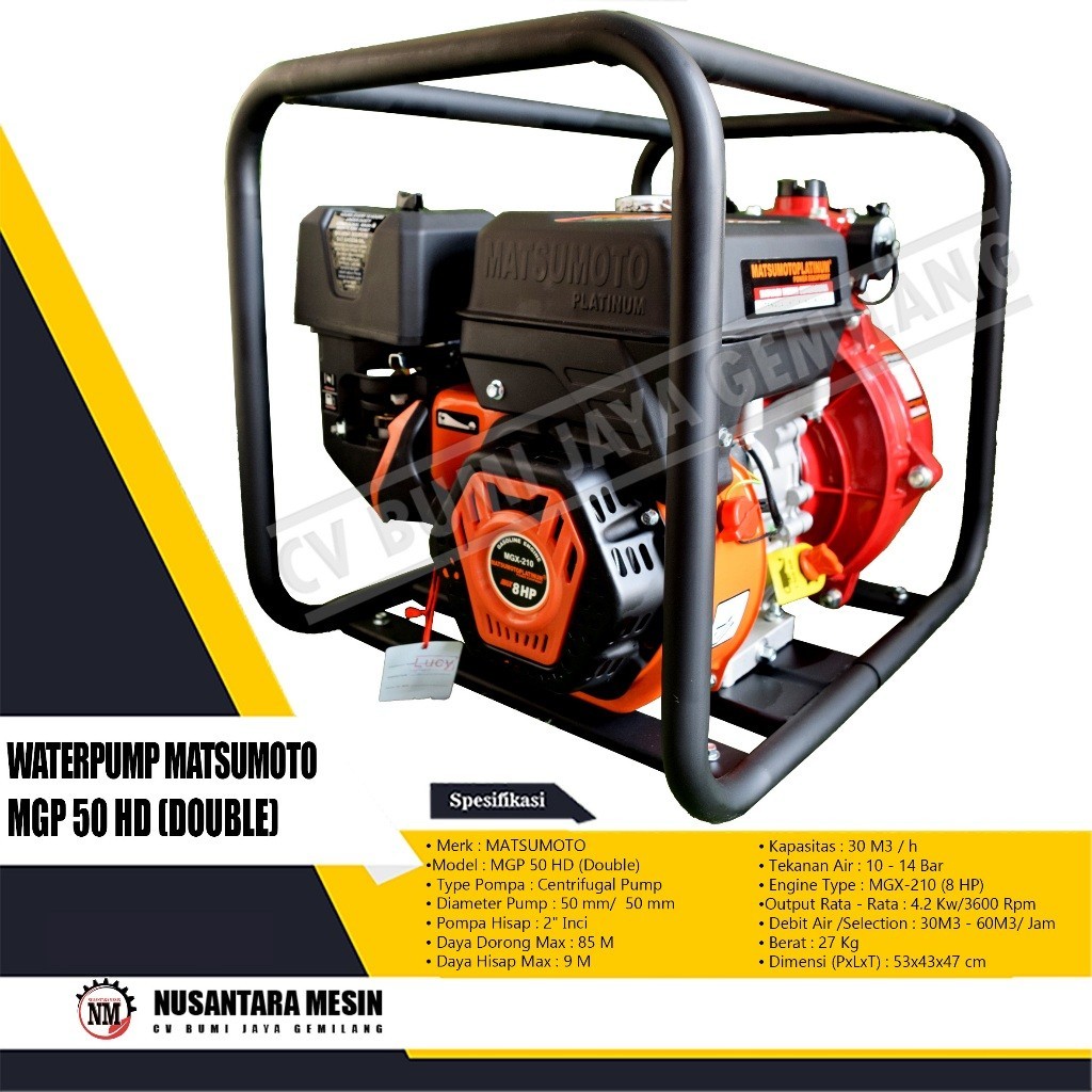 POMPA AIR PEMADAM KEBAKARAN MATSUMOTO MGP 50 HD