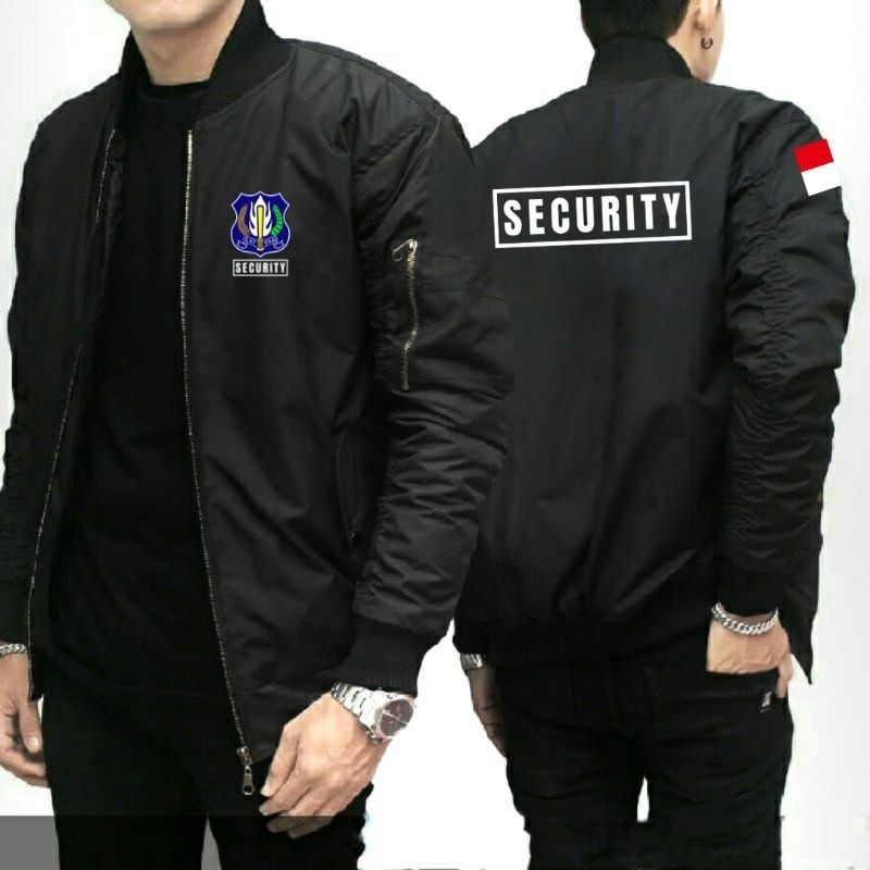 JAKET BOMBER SECURITY SATPAM SABLON FREE NAMA KEREN TERBARU 2024