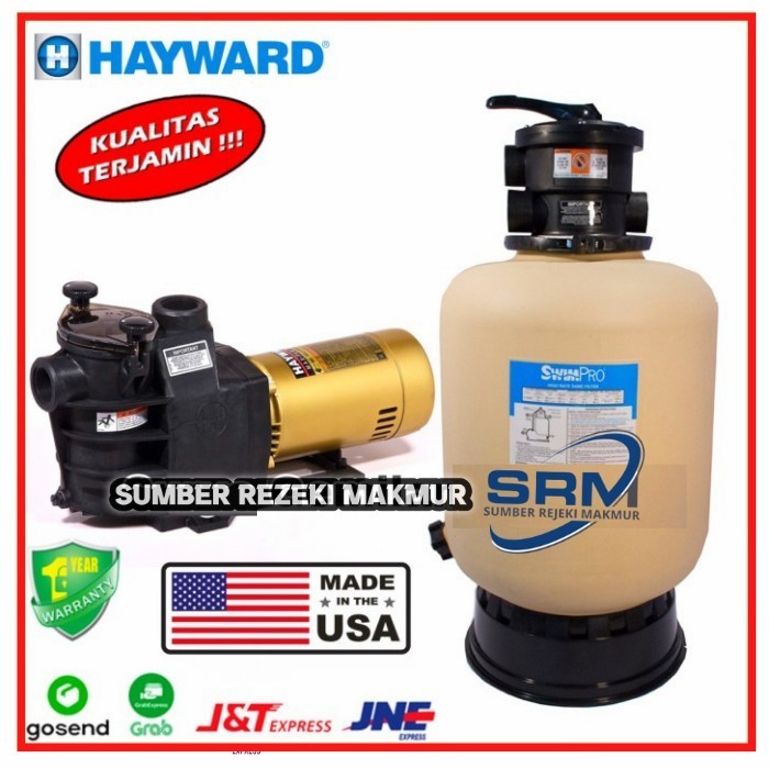 Paket Pompa Kolam Renang Hayward 1hp + Sand filter 17" Hayward Max Flo