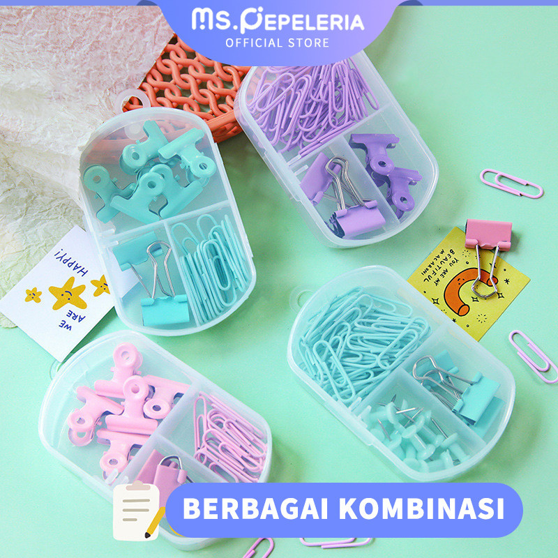 

Office Combination Penjepit kertas / Paper Clip Binder Clip and Push Pin-Ms.Pepeleria