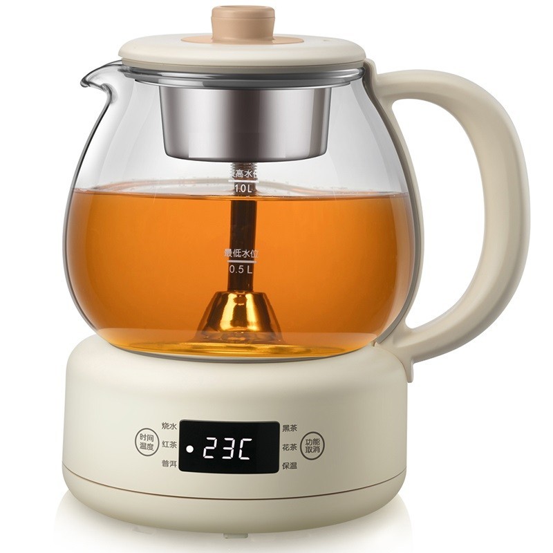 220V 1L Automatic Electric Glass Kettle Tea Brewer For Home Automatic Health Pot Teapot Boiling Pot Portable Kettle Tea Cooking