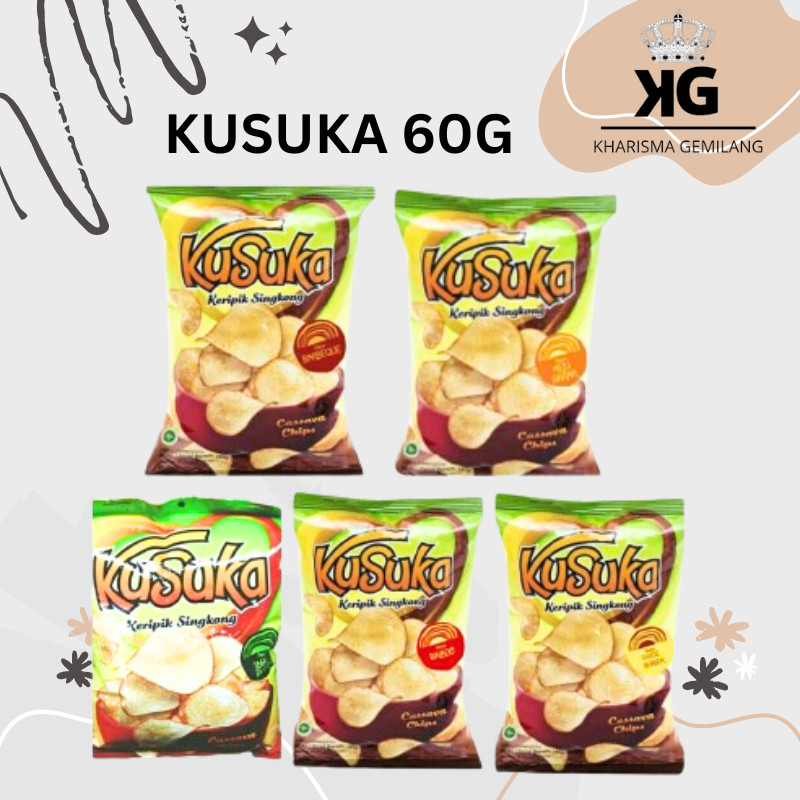 

KG - KUSUKA 60G Snack Chiki Keripik Singkong Anak Dewasa Murah Ayam BBQ Keju Bakar Rumput Laut