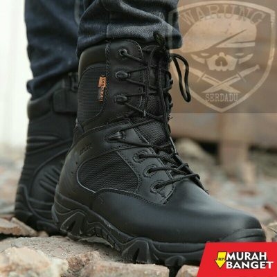 Sepatu pdh- Sepatu pdl boots safety pdl ninja pdl tni pdl polisi pdl security hitam cokelat krem lap