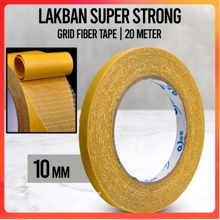 

YX Lakban Super Strong Grid Fiber Tape 20M 10 mm - SQ20M - Transparent