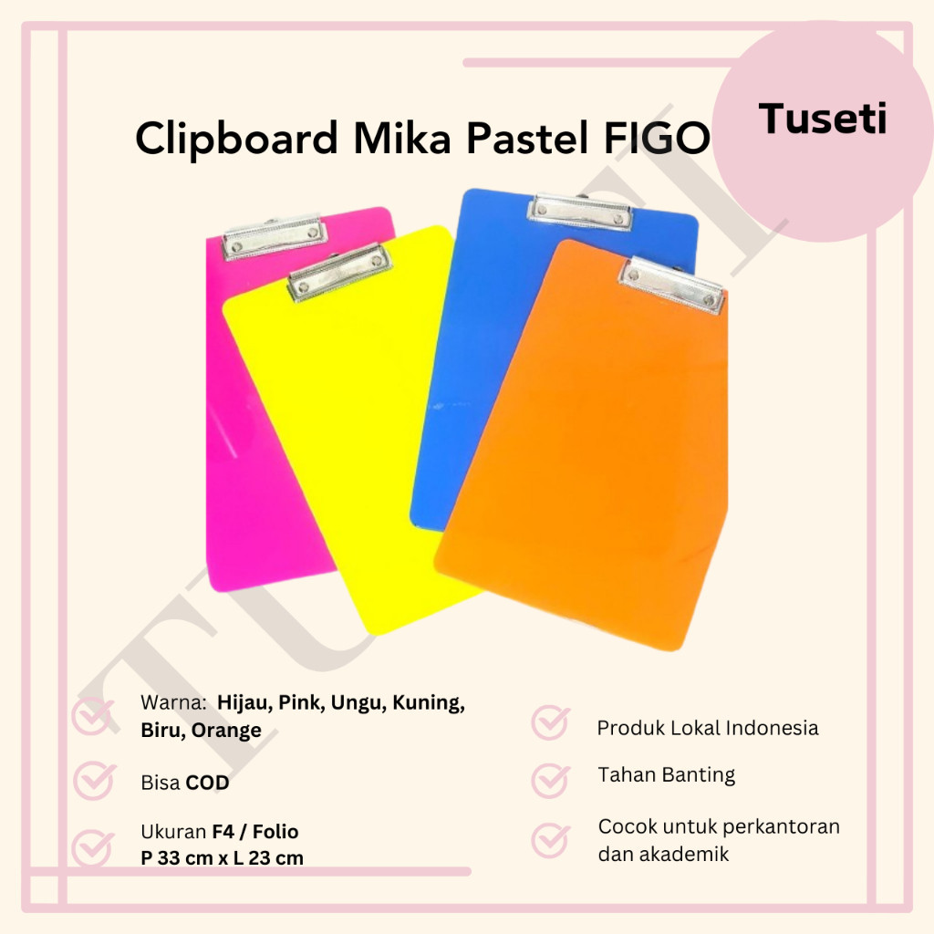 

CLIP BOARD MIKA / PAPAN JALAN / PAPAN UJIAN