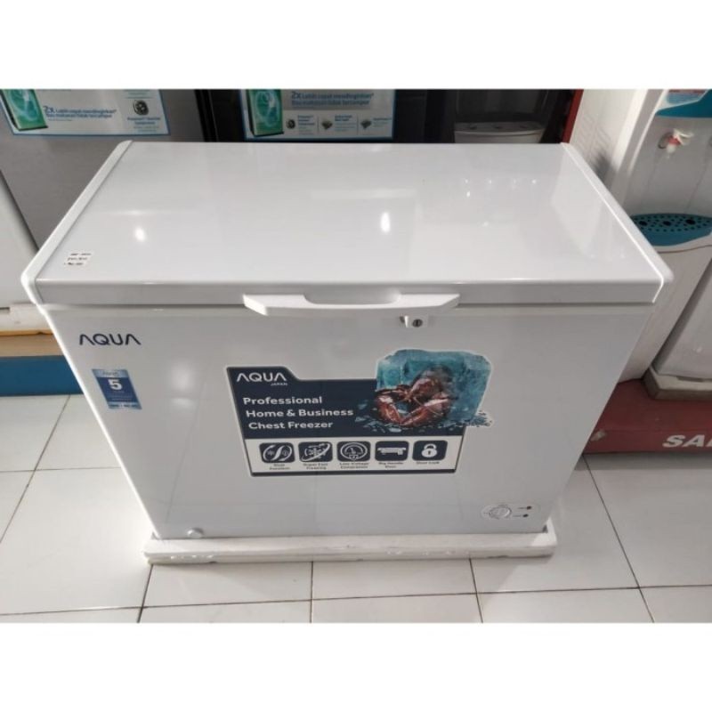 PROMO BIG SALE Chest Freezer AQUA AQF-200(W) Box Pembeku 202 Liter