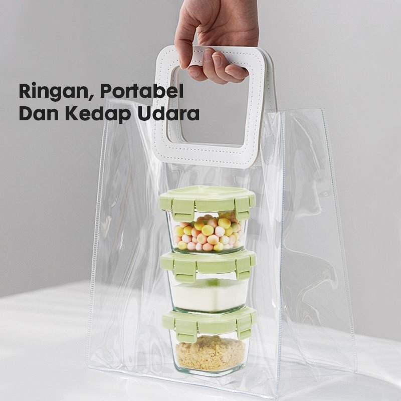 Grosir Eatkit Baby Food Container Mpasi Tempat Mpasi Kaca Container Mpasi Tahan Panas Bayi Wadah