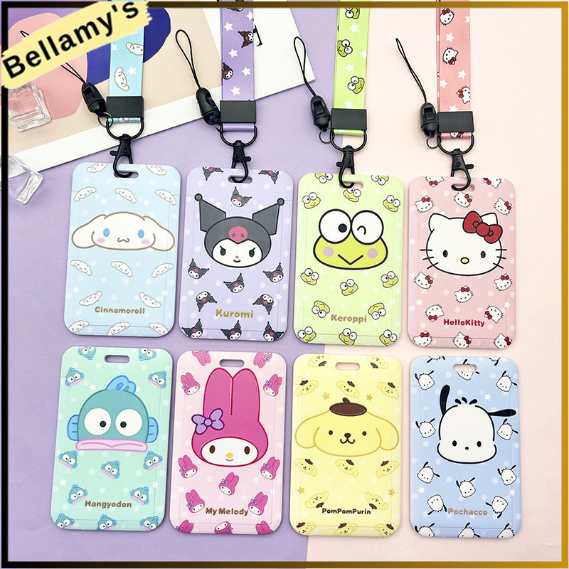 

COD ❤️Sanrio Tempat Kartu Lanyard Kartu Pelajar Tempat Kartu Akses Tempat Kartu Makan Tempat Pelindung Kartu