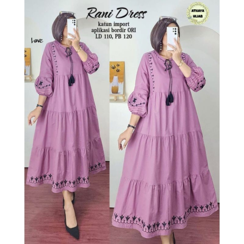 Barang baru||Rani dress|Radea Tunik|Jota Tunik|midi katu import bordir||/ GAMIS MODEL BARU MURAH