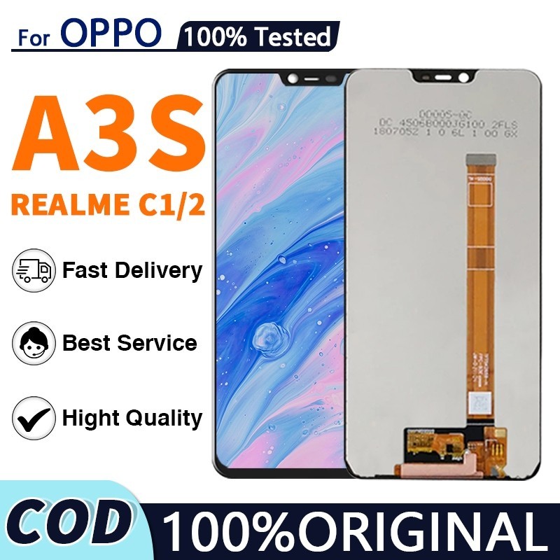 【ORIGINAL】LCD OPPO A3S A5 / REALME 2 / REALME C1 FULLSET TOUCHSCREEN / ORIGINAL100% LCD / copotan / original fullset/lcd a3s ori