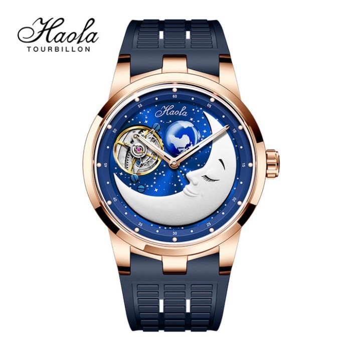 HAOFA MOON CARROUSEL 1953 SUPER LUMINOUS WATCH - Rosegold