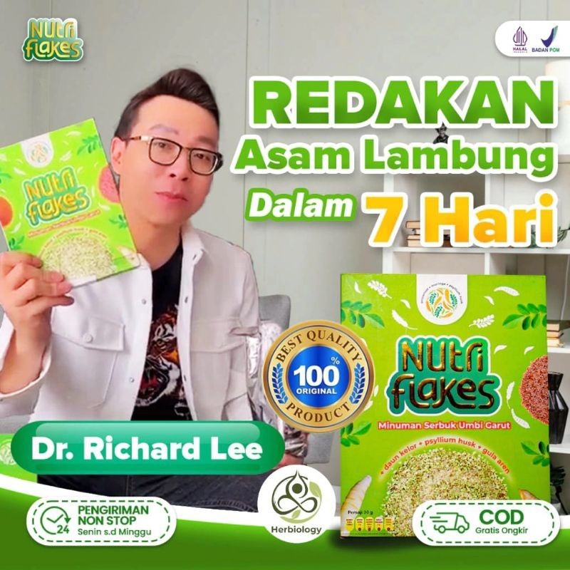 

[ TERMURAH ] NUTRIFLAKES (1 box) | Sereal Pereda Mag |Sereal Atasi Sakit Gerd | Serral Umbi Garut | HALAL & BPOM