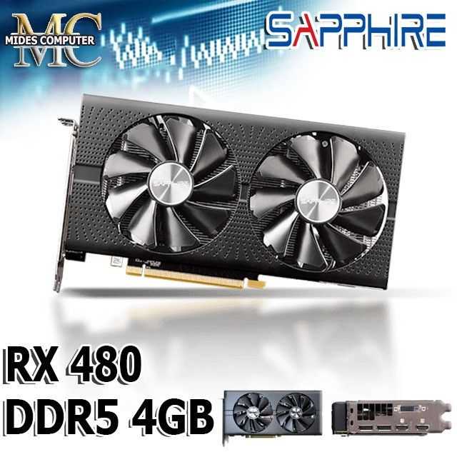 VGA AMD RADEON RX 480 4GB 256 BIT DDR5 GAMING