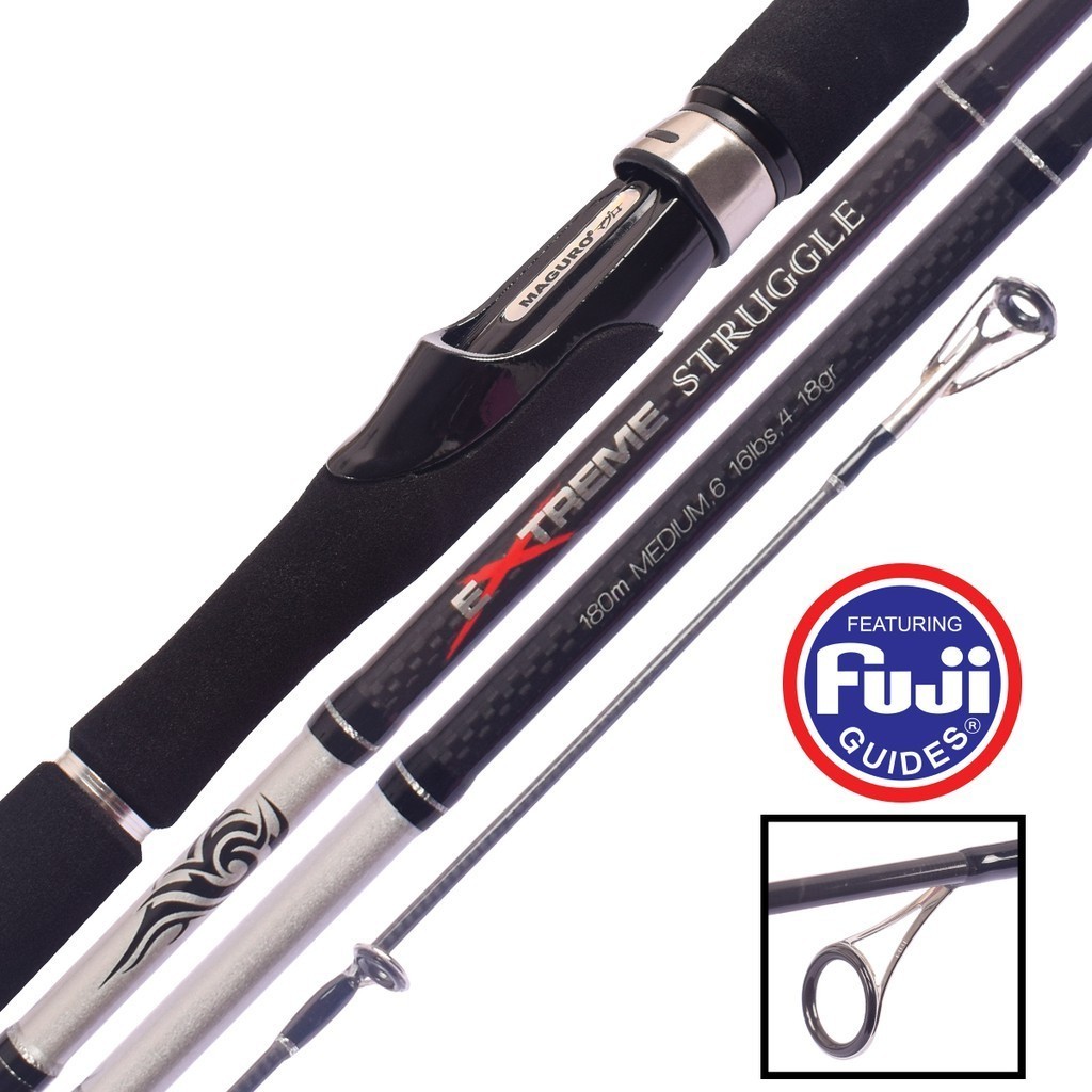 Joran Spinning Maguro EXTREME STRUGGLE | Ring FUJI | Pilih Ukuran