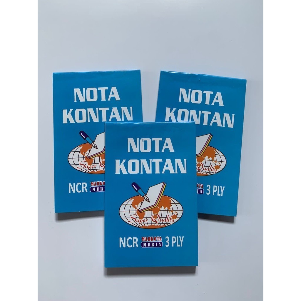 

[READY] NOTA KONTAN KECIL 3 PLY RANGKAP 3, TINTA CETAK 1 WARNA