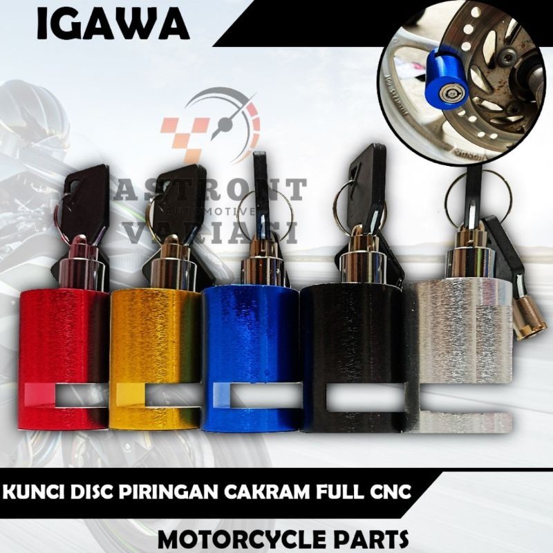 Kunci Gembok Disc Cakram Full CNC Gembok Piringan Cakram Bulat Motor Sepeda Universal TerMurah BigBo