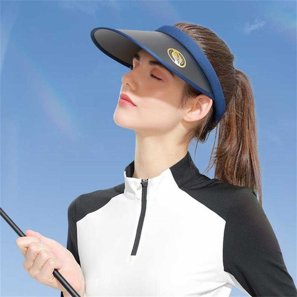 SANWOOD Topi Pantai Anti UV Wanita Sun Visor Hat PVC Breathable - SAN-21 -MYB