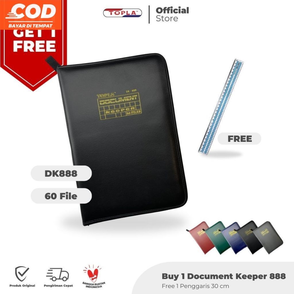 

FLASH SALE Topla DK 888 - Map Dokumen Anti Air, Penyimpanan Berkas 60 File, 40 File, 20 File TERLARIS