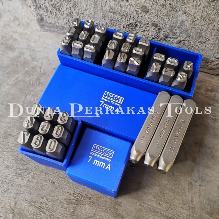 Alat Ketok Set Hurup Angka 7 Mm MASUS Germany Stamp Punch Letter