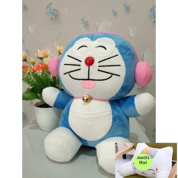 Boneka Doraemon Headset Pink