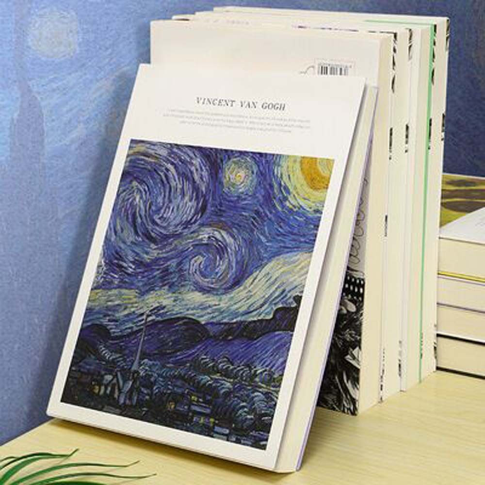 

Thick Notebook 256pages Buku Gambar Sketsa Van Gogh Vintage Blank Sketchbook Thick White Paper