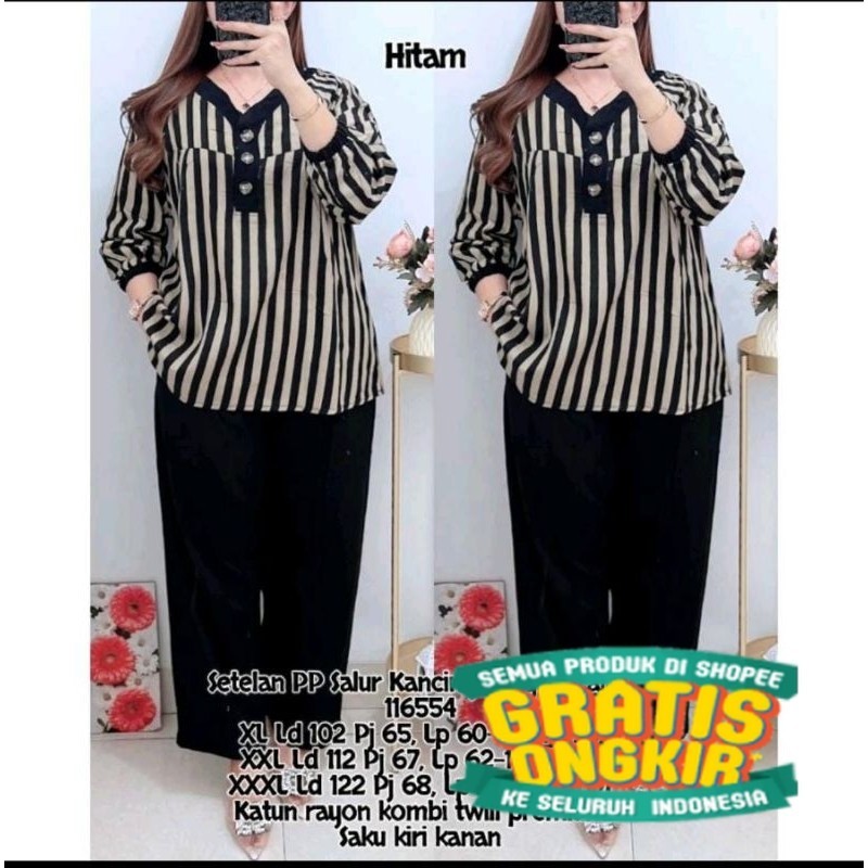 SETELAN WANITA MOTIF SALUR MALIKA // SET WANITA TERBARU // ONE SET PENJAMAS KEKINIAN/ Menyala