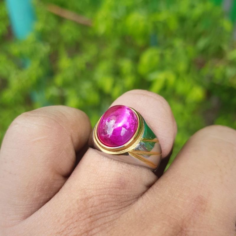 BATU CINCIN MERAH SIAM ROSE ASLI BANGKOK