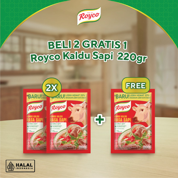 

Beli 2 GRATIS 1 Royco Kaldu Sapi 220gr