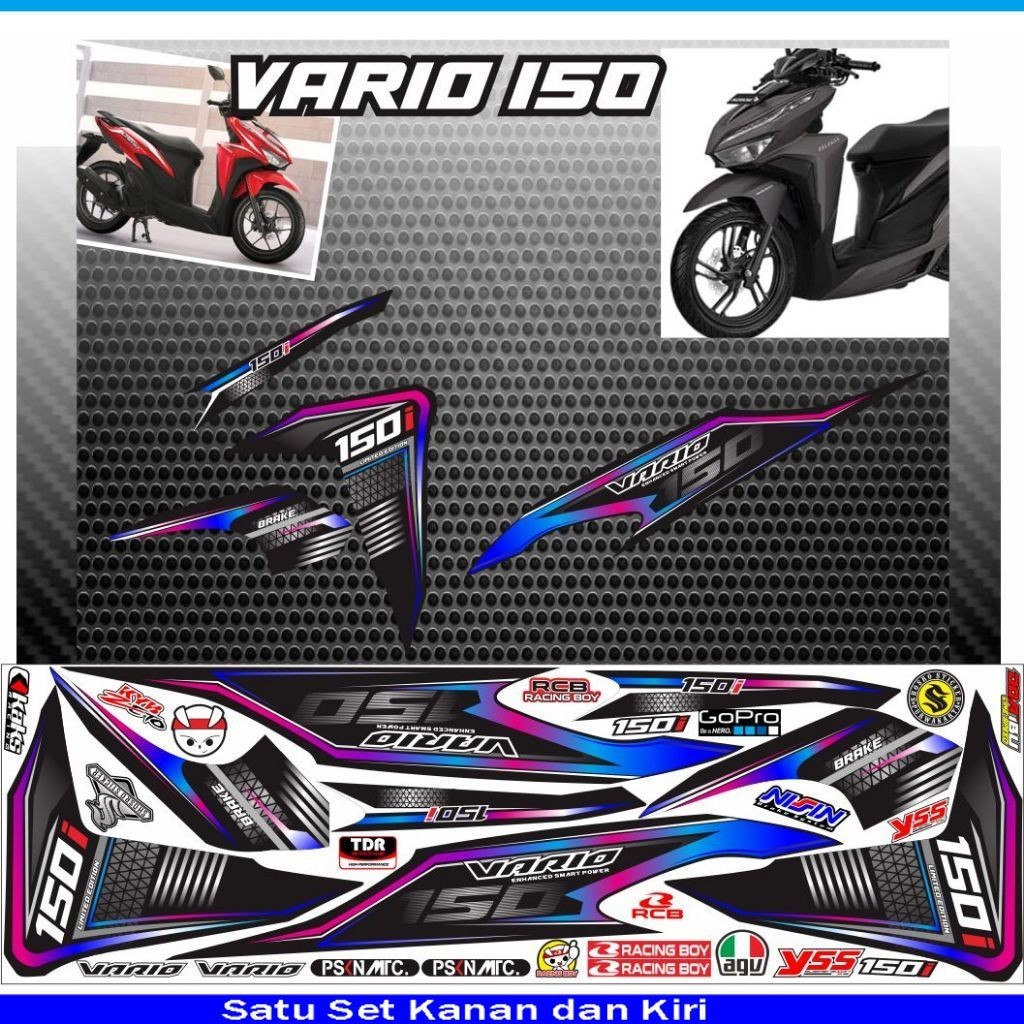 VARIASI STIKER MOTOR HONDA VARIO 150 / STRIPING HONDA VARIO NEW 150 VARIASI STIKER STRIPING ALL NEW 