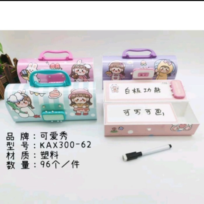 

✨LARIS✨ -tempat pensil kode pin tingkat doll, animal+ whiteboard/ Kotak pensil - doll