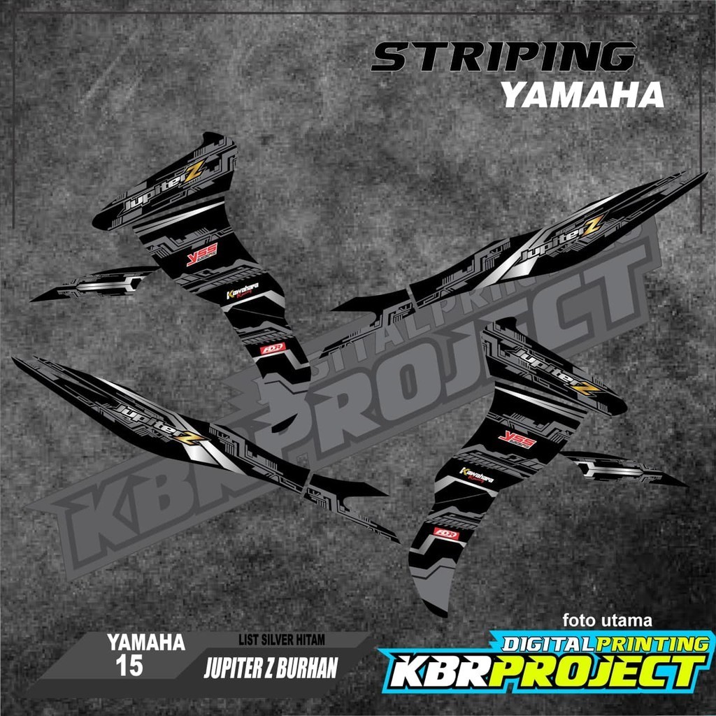 striping jupiter z burhan variasi - stiker motor yamaha - motor – jupiter z burhan