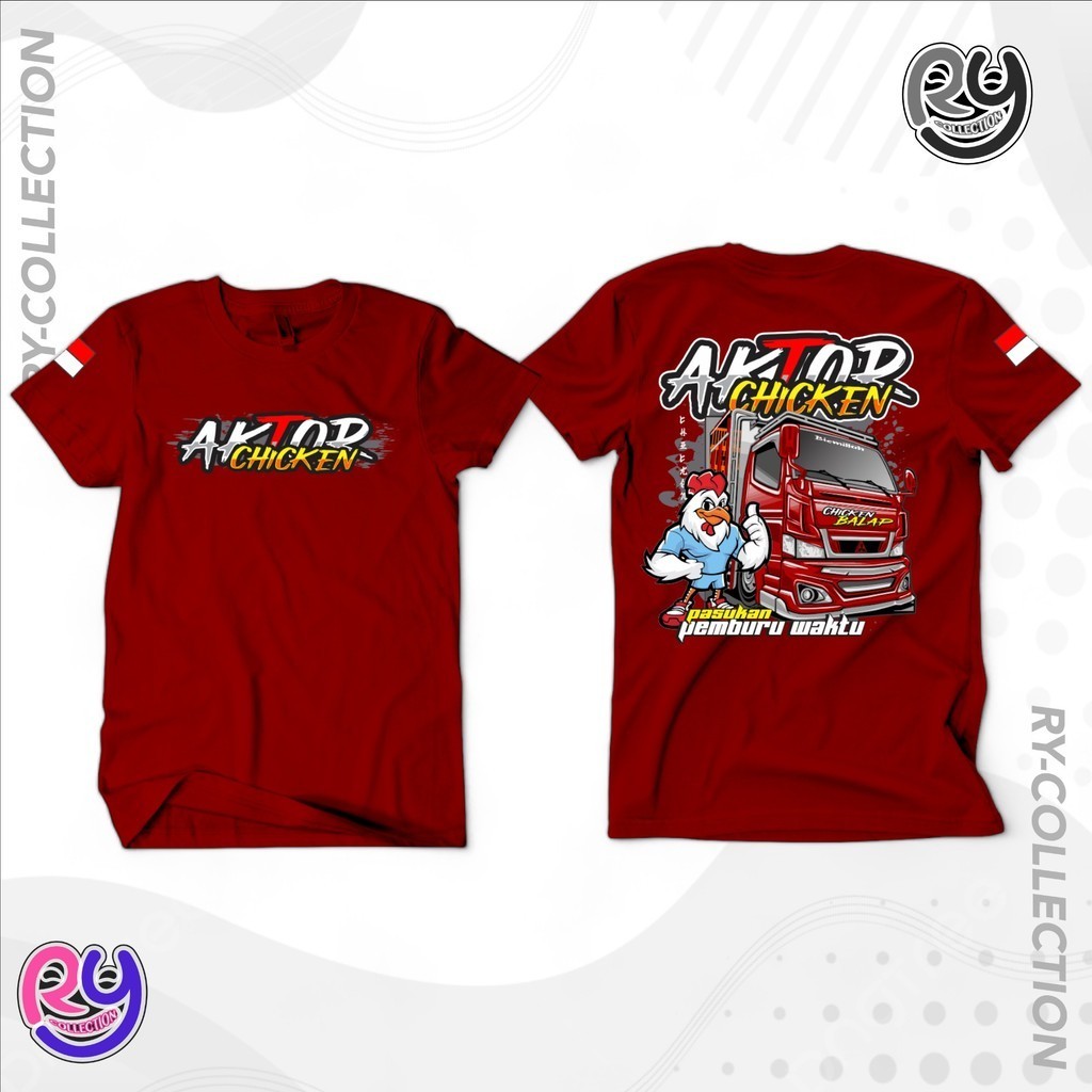 RY COLLECTION KAOS DISTRO KAOS AKTOR CHICKEN CREWNECK UNISEX PRIA WANITA COWOK CEWEK