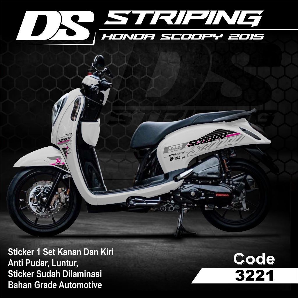 Stiker Striping Scoopy 2013 2014 2015 2016