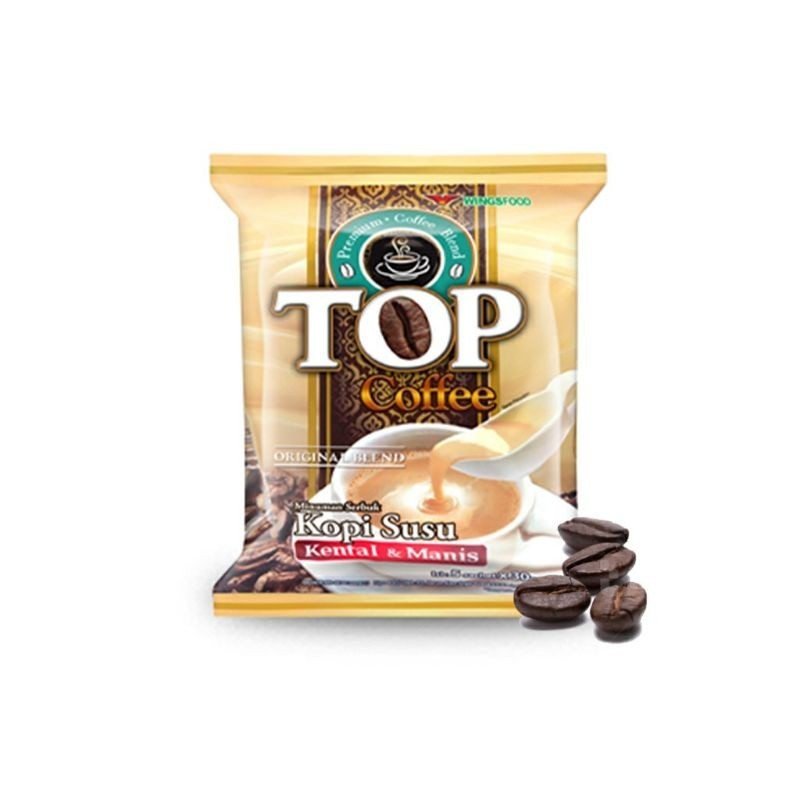 

A567-1 Sachet Top Kopi Susu Kental Manis 30gr Ecer Top Coffee Instan Serbaguna