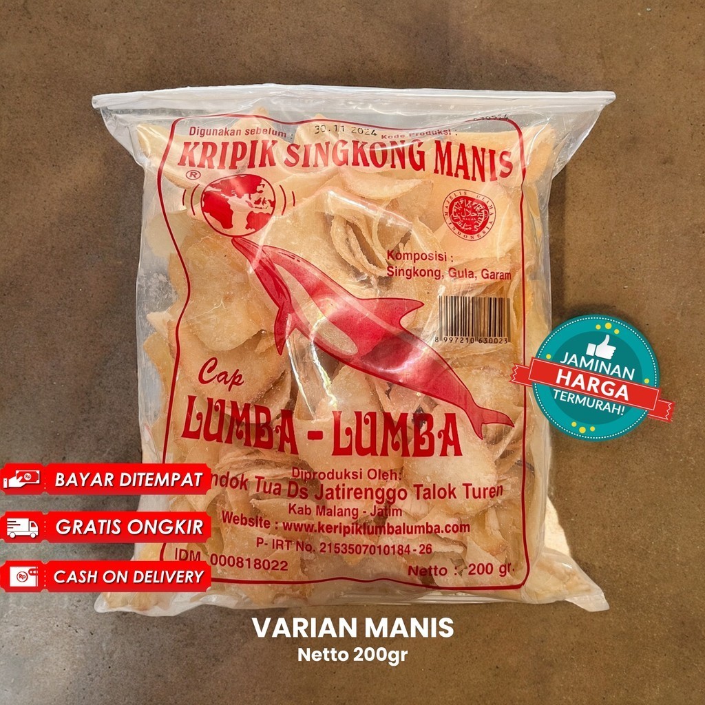 

Kripik Singkong Lumba Lumba 200gram