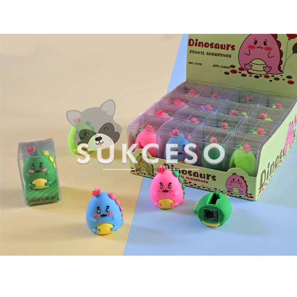 

Fancy Pengserut Dino A-2328 Rautan Karakter Dinosaurus Sharpener Silikon Lucu