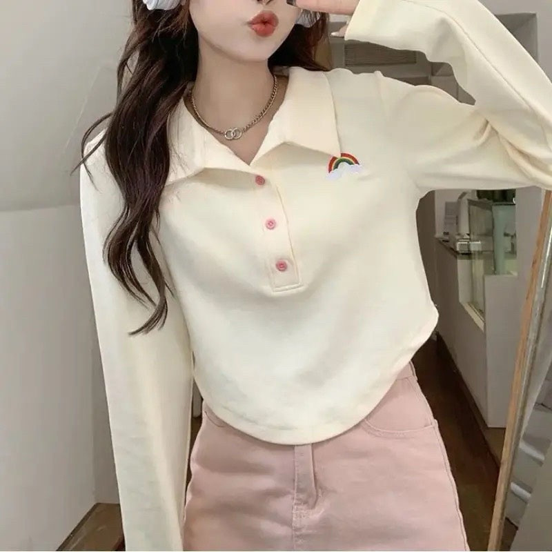 SWEATER CROP TOP / SWEATER KOREA / DYNARIA SWEATER