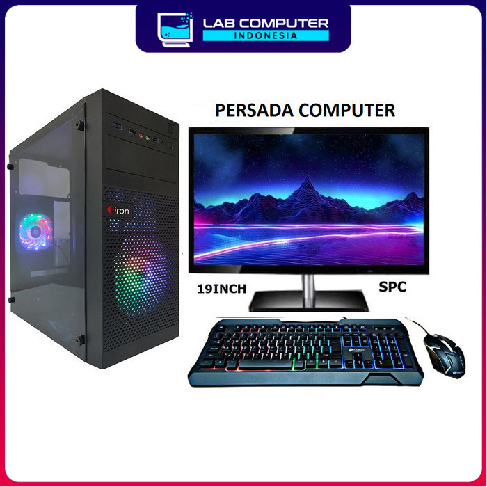 PC GAMING Intel Core i5 10400F Lengkap Monitor+Keyboard Mouse Mantap