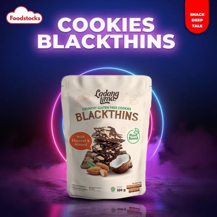 

TERMURAH Ladang Lima - Blackthins Cookies 100g | Healthy Cookies With Protein